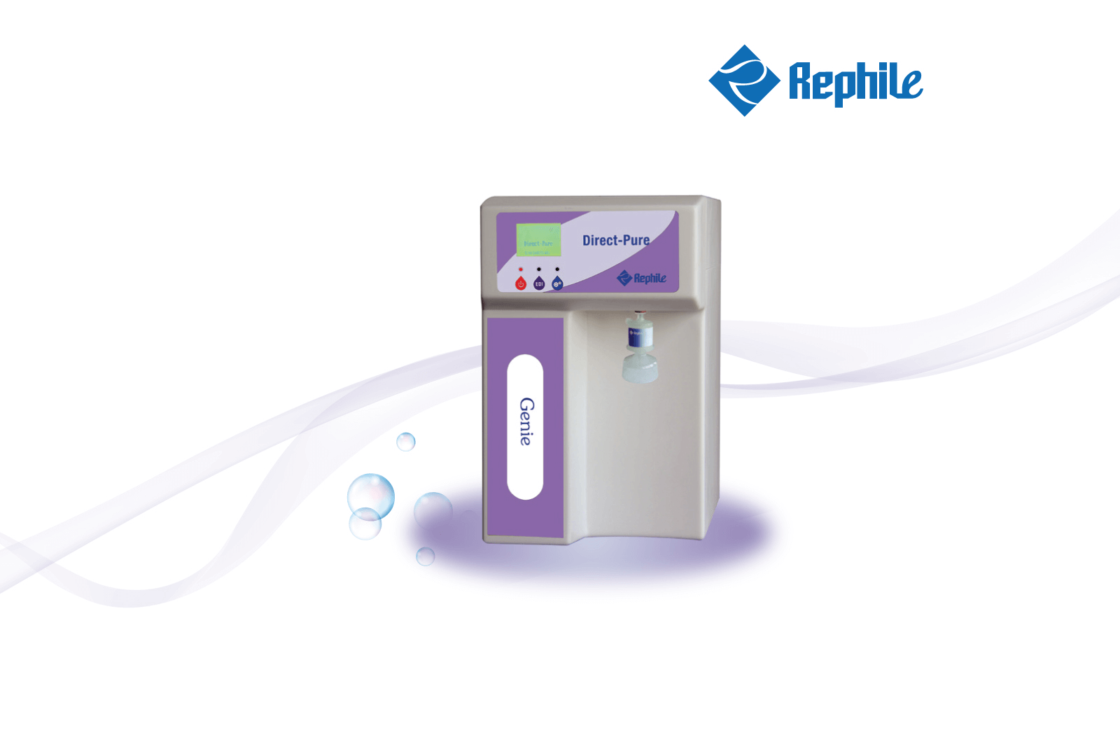 Sistema de Ultra Purificação de Água Ultrapura Tipo I e Água Pura Tipo II modelo Direct-Pure®Genie