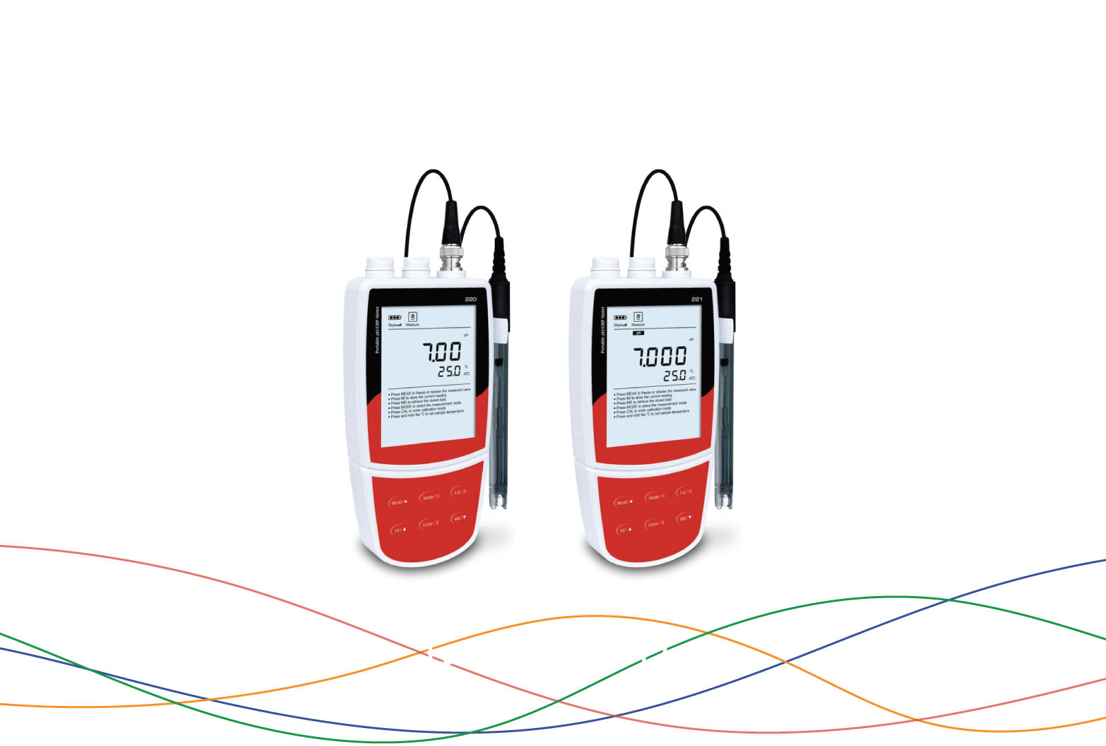 Medidor de pH/Oxidação-Redução (Redox) (ORP) Portátil – B220/221