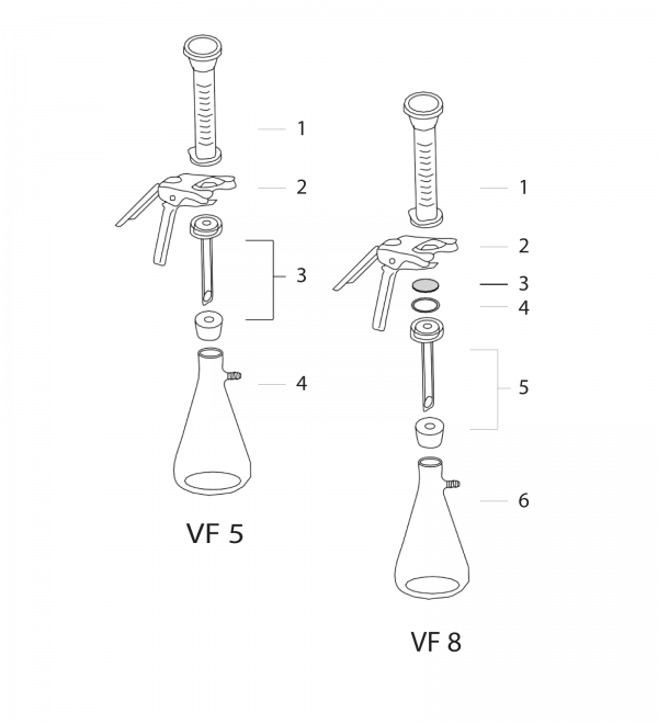 Aparelho de Filtração em Vidro para Microanálise de 25 mm - VF5/VF8 - Image 3