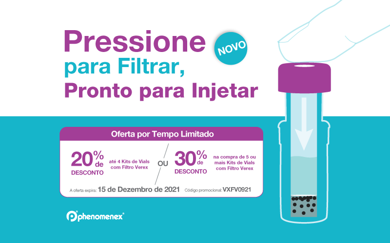 Vials com Filtro Verex Phenomenex