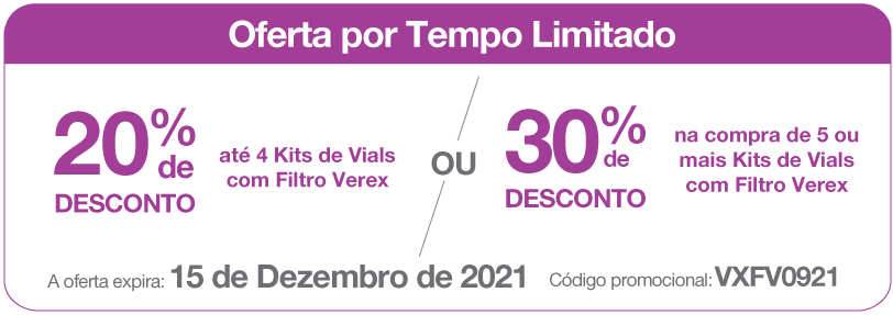 Vials com Filtro Verex Phenomenex