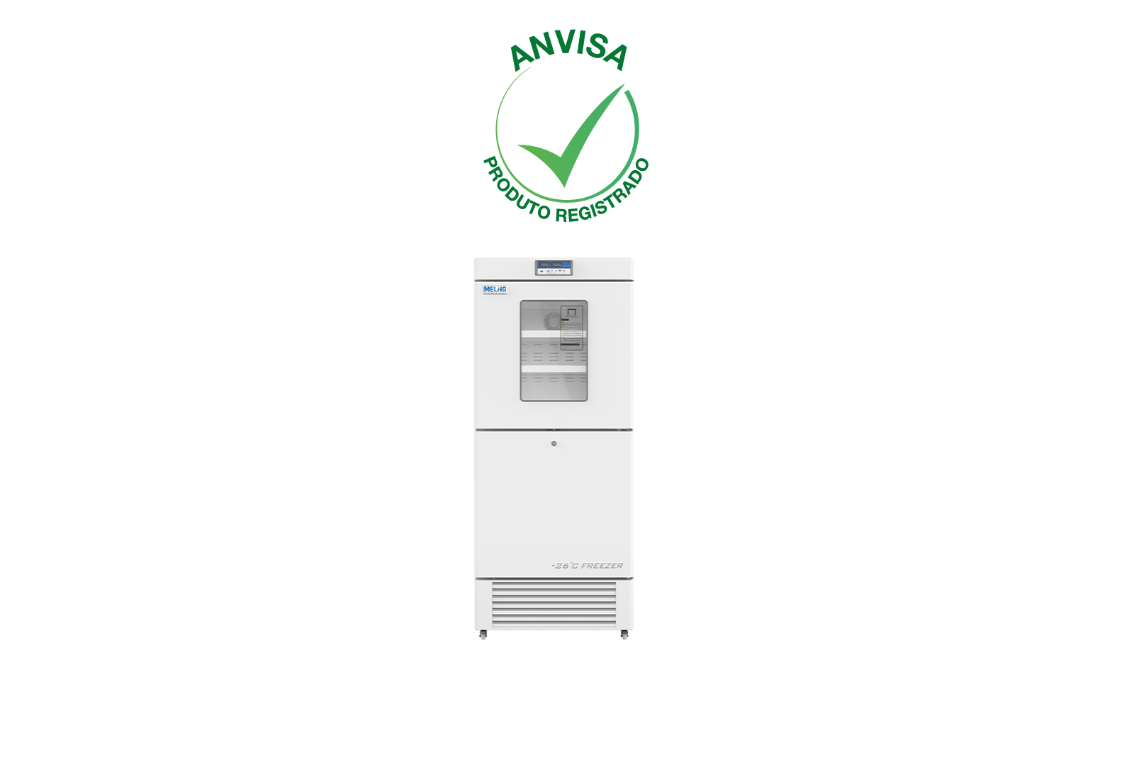 Refrigerador (2°~ 8°C) e Freezer (-10° ~ -26°C) Vertical Combinado 450L – YCD-EL450