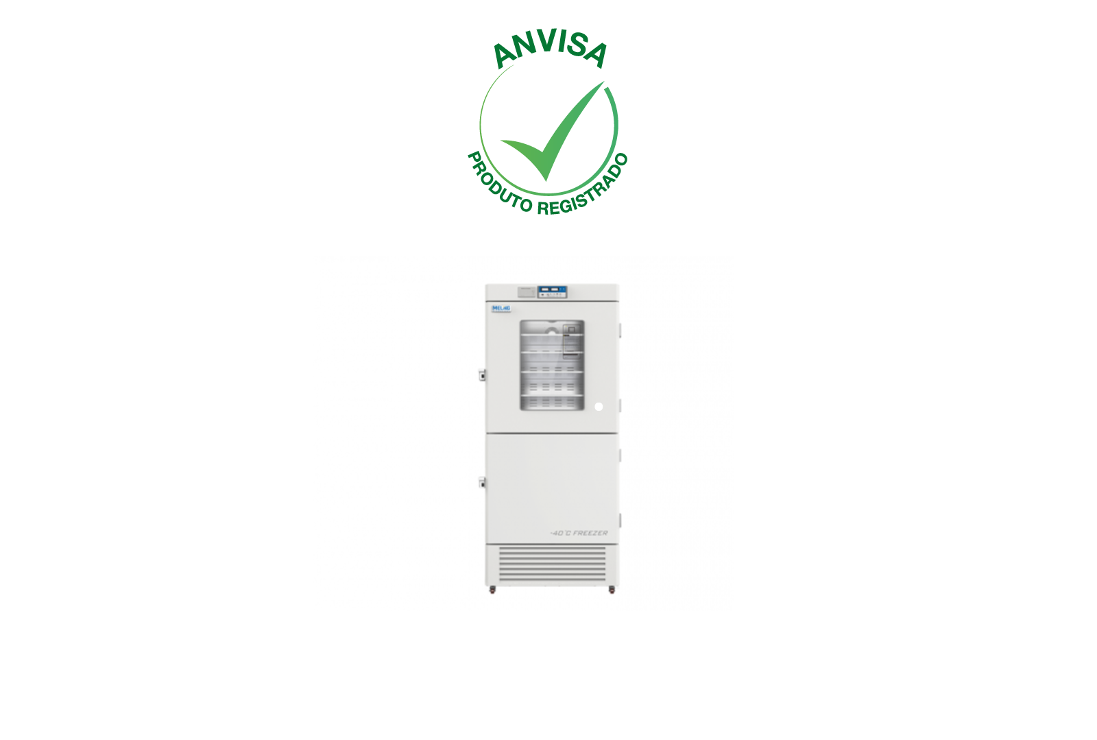 Refrigerador (2°~ 8°C) e Freezer (-10° ~ -40°C) Vertical Combinado 519L – YCD-FL519